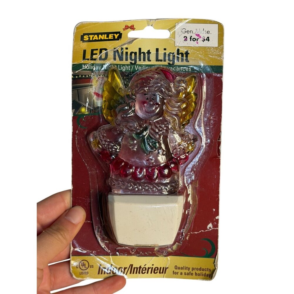 VTG Stanley LED Night Light Angel Christmas Holiday Indoor Decor NIP Sealed